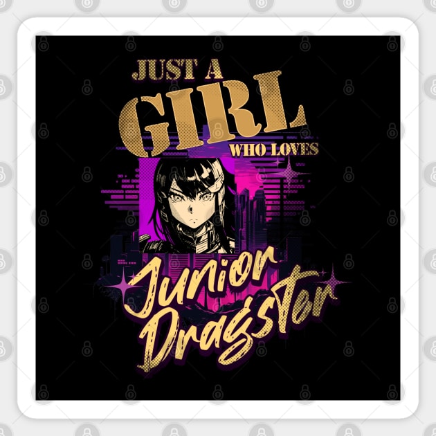 Just A Girl Who Loves Junior Dragster Racing Sticker by Carantined Chao$